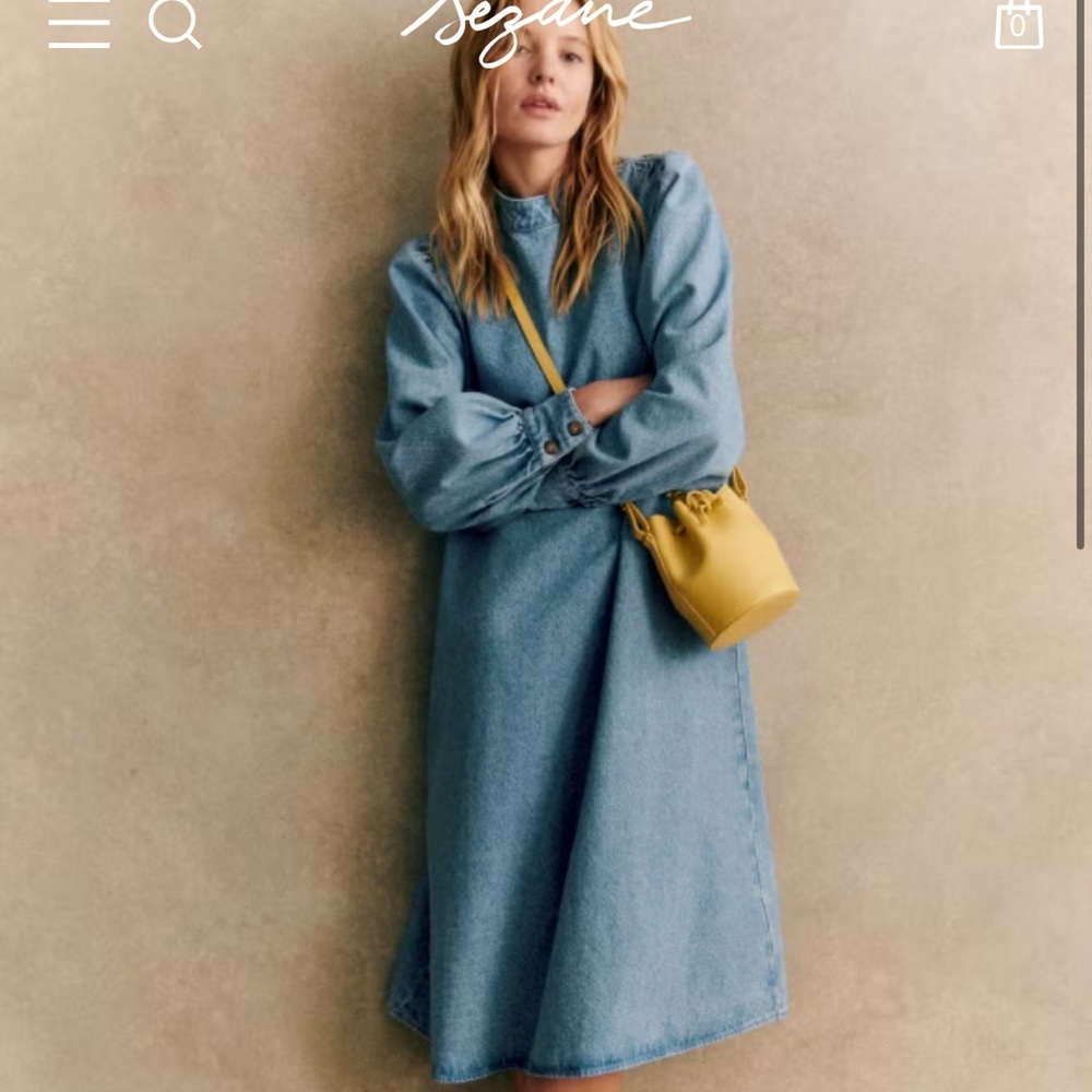 Blue sezane Denim Dress